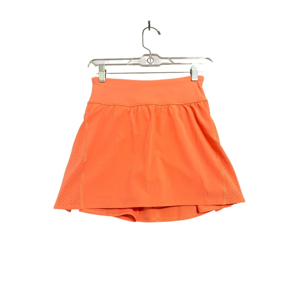 Spanx Get Moving Skort Orange High Waisted Tennis Golf Skirt XS